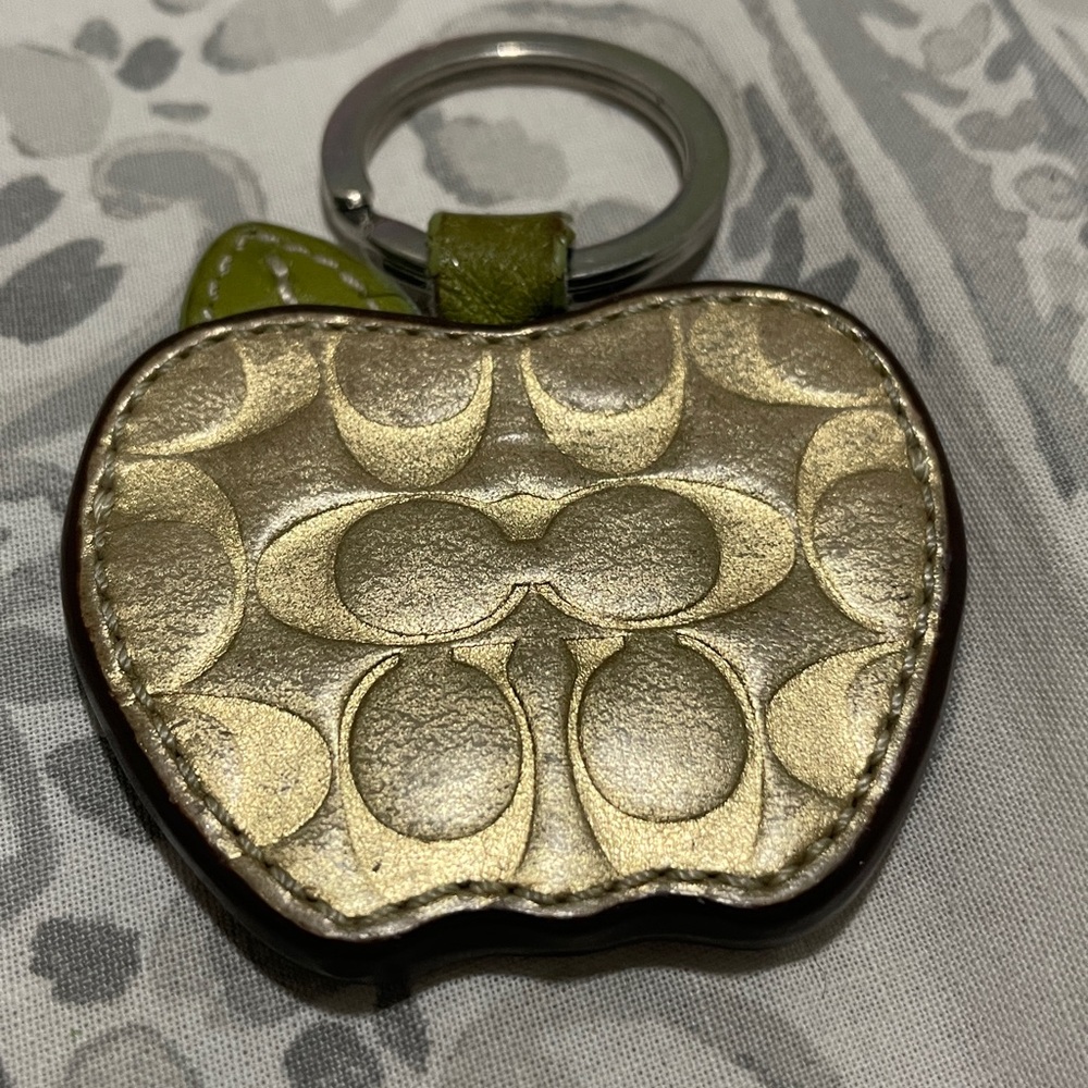 Coach Gold Apple Keychain
